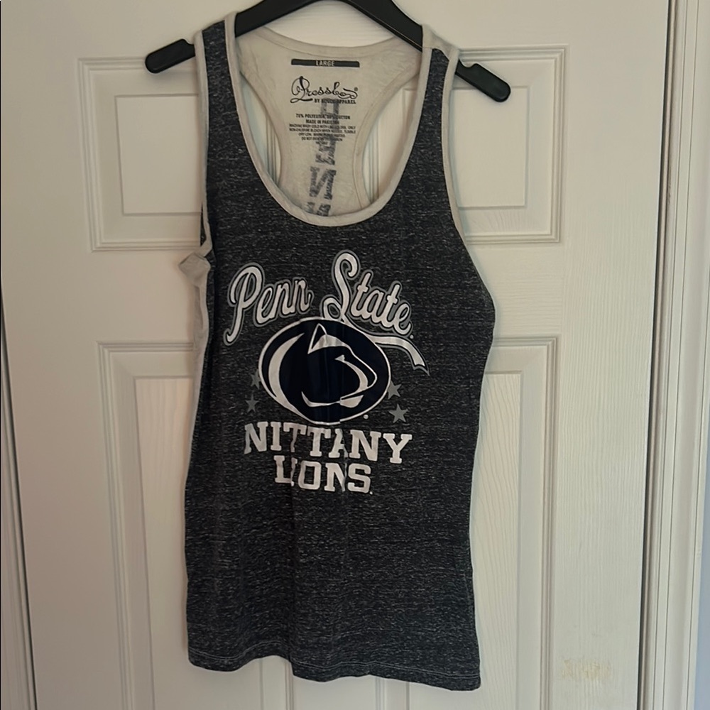 Pressley&Co Navy and White Penn State Tank Top